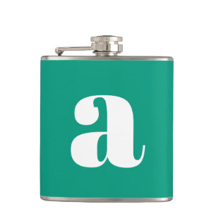 Modernt monogram initialbokstav vigsel grön fickplunta