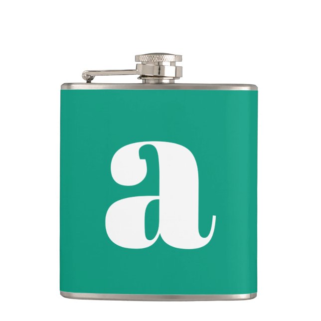 Modernt monogram initialbokstav vigsel grön fickplunta (Framsidan)