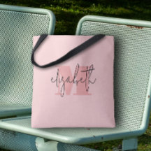 Modernt monogram med anpassat namn rosa