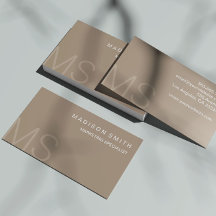 Modernt monogram minimalist beige professionell