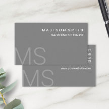 Modernt monogram minimalistiskt grått professionel