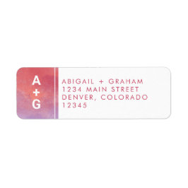 Modernt monogram returadressetikett returadress etikett