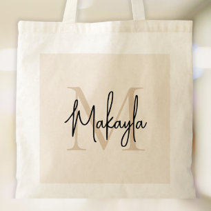 Modernt monogram tygkasse