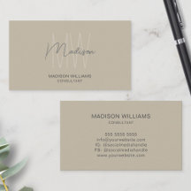Modernt Monogramlogotyp Beige Konsult
