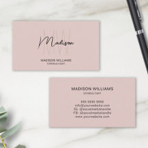 Modernt monogramlogotyp Blush Rosa Konsult