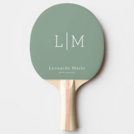 Modernt monogramnamn pingisracket