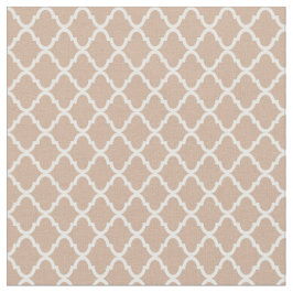 Modernt Monogramsolbränna och vitQuatrefoil Tyg