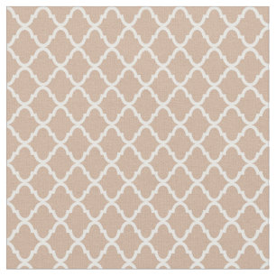 Modernt Monogramsolbränna och vitQuatrefoil Tyg