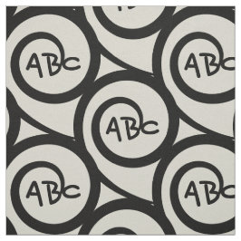 Modernt mönster för grafittiMonogramspiral Tyg
