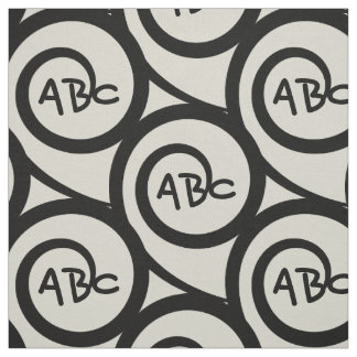 Modernt mönster för grafittiMonogramspiral Tyg