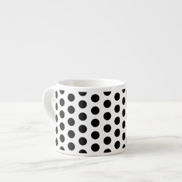 Modernt mönster för grundläggande polka dots espressomugg