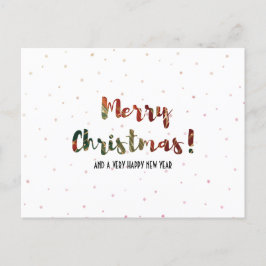 Modernt mönster röd och grön typografi helg vykort