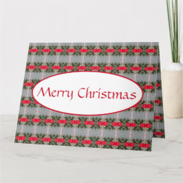 Modernt Mönstrat Jul Tack Kort