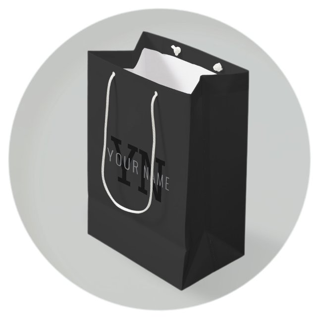 Modernt mörkgrått monogramnamn (eller annan text) (Skapare uppladdad)