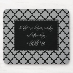 Modernt Motivational citationstecken Mousepad Musmatta