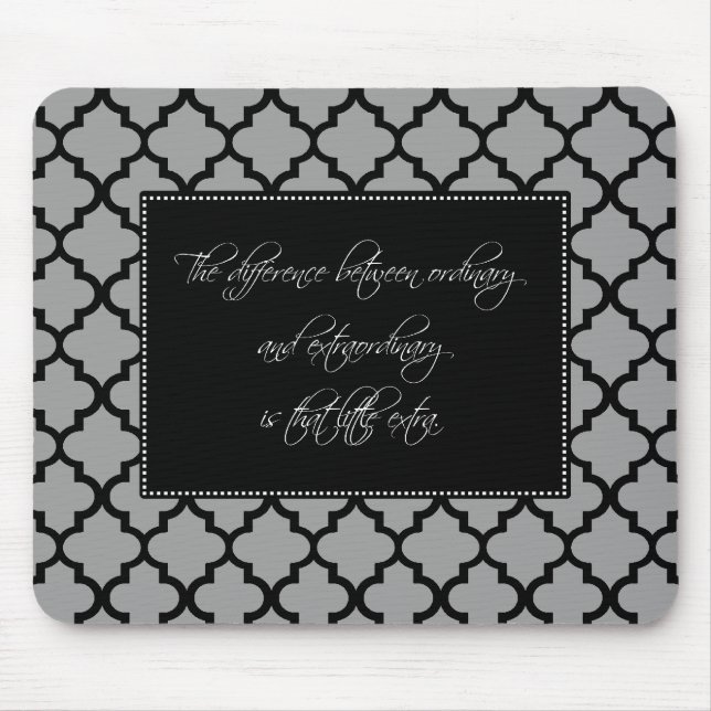 Modernt Motivational citationstecken Mousepad Musmatta (Framsidan)