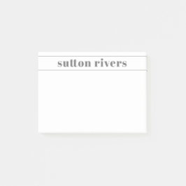 Modernt namn grått post-it block