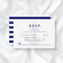 Modernt nautiskt ankare bröllops-RSVP