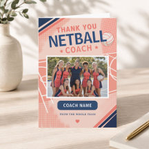 Modernt Netball Lagfoto Tränare