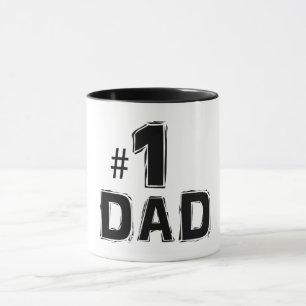 Modernt numrera 1 pappa skrivar muggen mugg