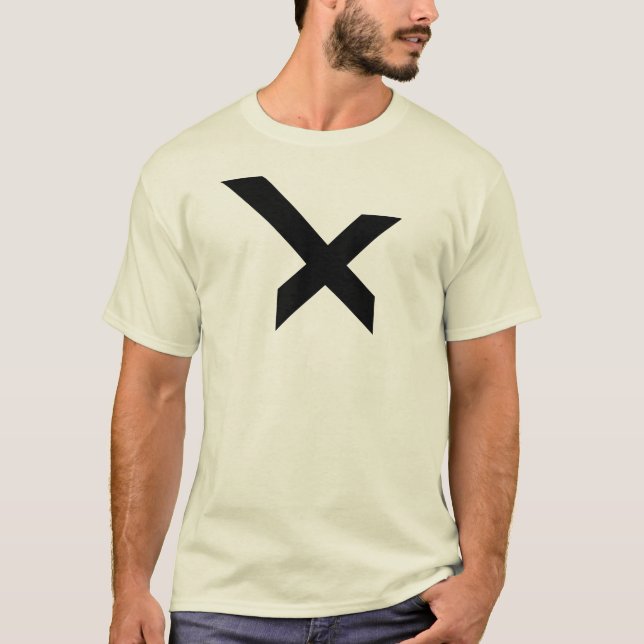 Modernt och klassiskt bokstav X monogram T Shirt (Framsida)