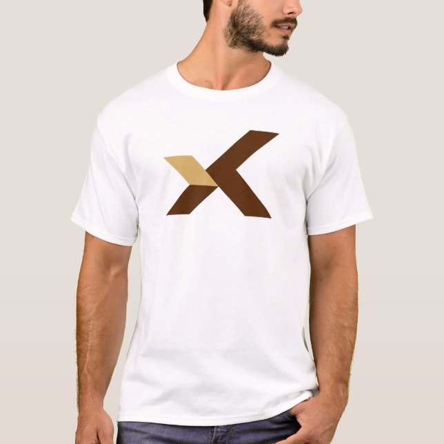 Modernt och klassiskt bokstav X monogram T Shirt (Framsida)