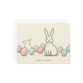 modernt och minimalistiskt vykort Påsk