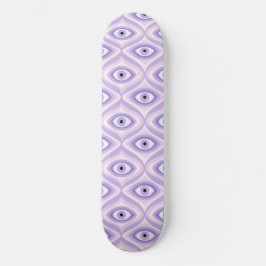 Modernt öga mönster pastel lila rosa  mini skateboard bräda 18,5 cm