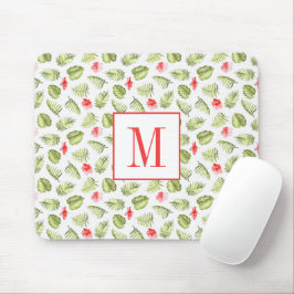 Modernt palmbladmonogram musmatta