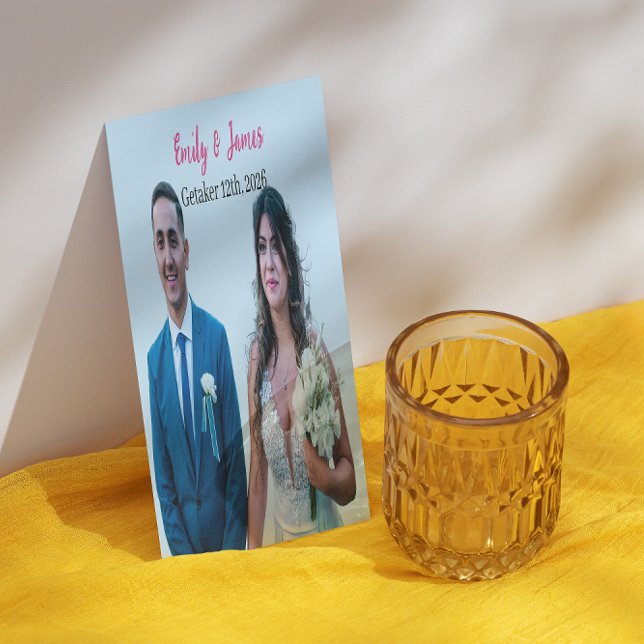 Modernt par foto Spara datum Postkort Vykort (Skapare uppladdad)