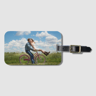 Modernt parfoto-souvenir bagagebricka
