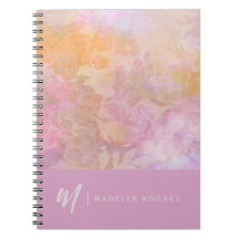 Modernt Pastell Blommigt Mönster Monogram