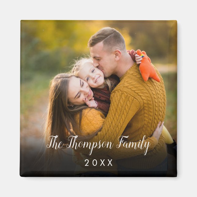 Modernt Personligt Foto Magnet (Framsidan)