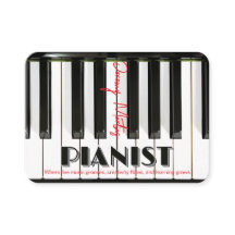 Modernt pianotangentbord Rött Svart pianist
