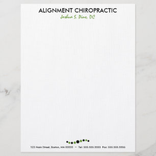 Modernt pricker Chiropracticbrevhuvudet Brevhuvud