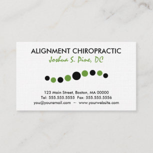 Modernt pricker Chiropracticvisitkorten Visitkort