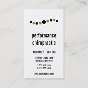 Modernt pricker vertikala Chiropracticvisitkortar Visitkort