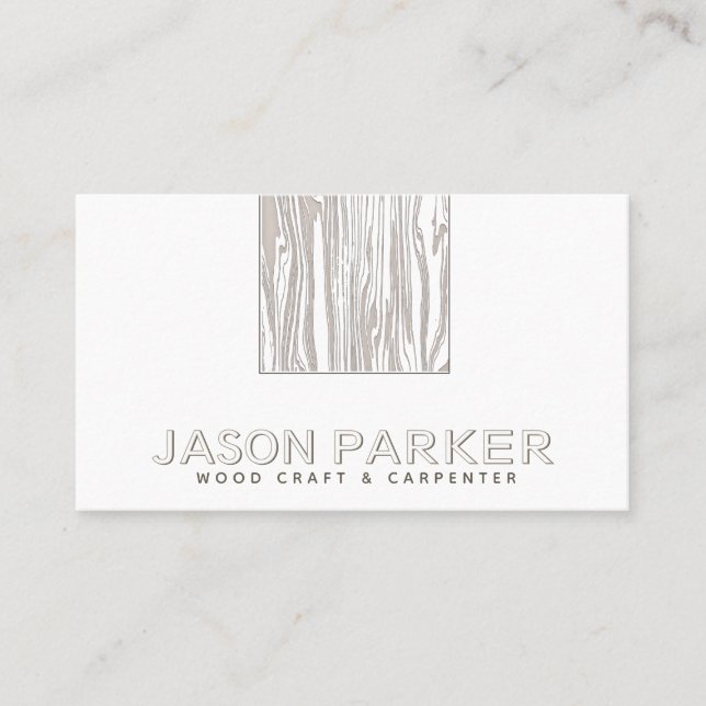 Modernt professionell-snickare i trä Qr-kod Visitkort (Framsida)