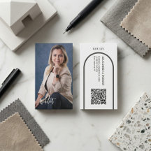 Modernt professionellt foto | Minimalistisk ark QR
