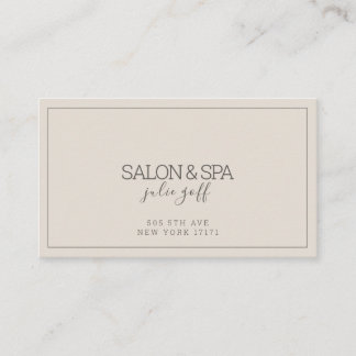 Modernt professionellt salong & spa visitkort