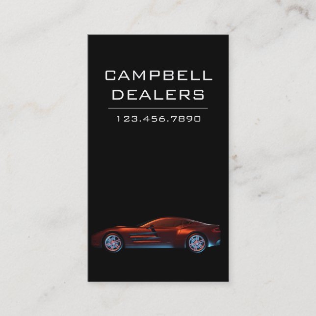 Modernt professionellt sportbilshandlare visitkort (Framsida)