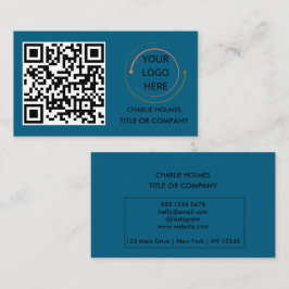 Modernt professionellt visitkort med QR-kod