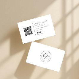Modernt professionellt visitkort med QR-kod