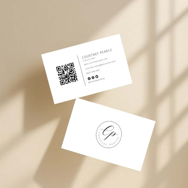 Modernt professionellt visitkort med QR-kod (Skapare uppladdad)