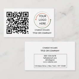 Modernt professionellt visitkort med QR-kod