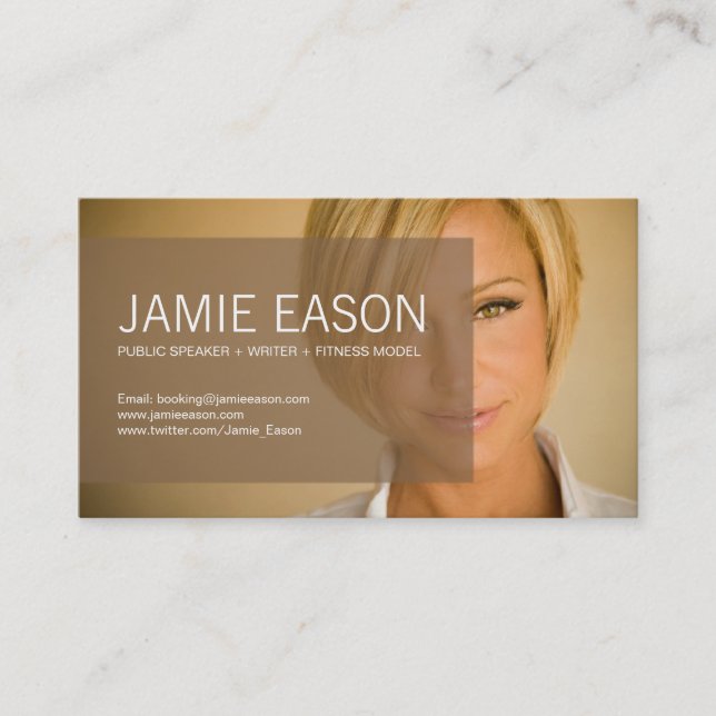 Modernt profilera kortet - Jamie Eason Visitkort (Framsida)