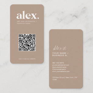 Modernt QR-kodlogotyp Affärsbrev Visitkort
