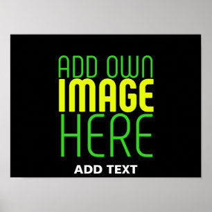 MODERNT REDIGERBART ENKELT SVART BILD TEXTMALL POSTER