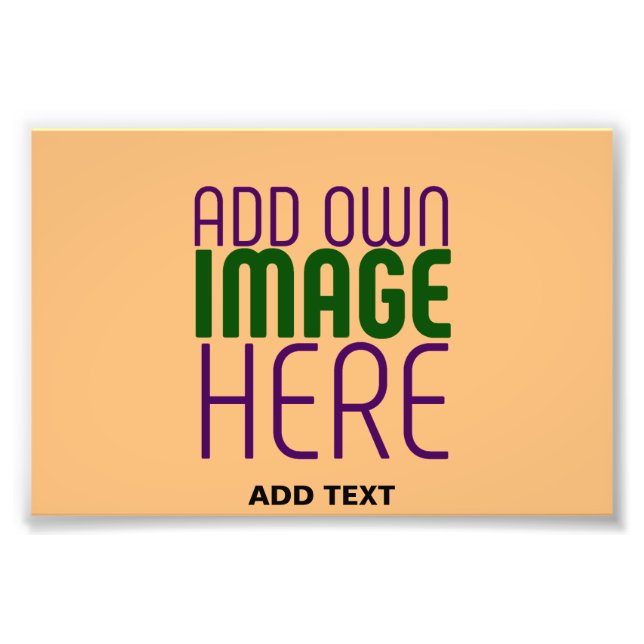 MODERNT REDIGERBART FERSKEN ORANGE BILD TEXTMAL FOTOTRYCK (Framsidan)