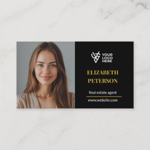 Modernt redigerbart mall för visitkort foto qr